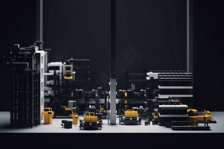 标准性建筑胶厂机器的效率和简单性的表示设计图片