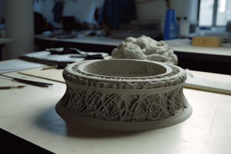 数字软件整合3D粘土模型背景