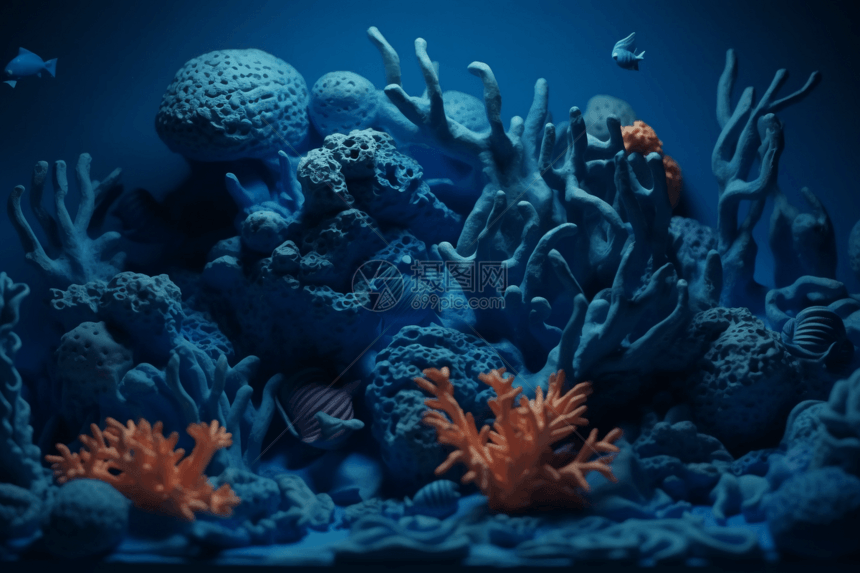 水下生物3D模型图片