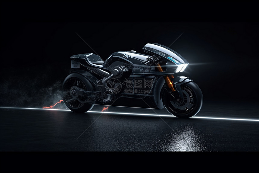氢燃料摩托车图片