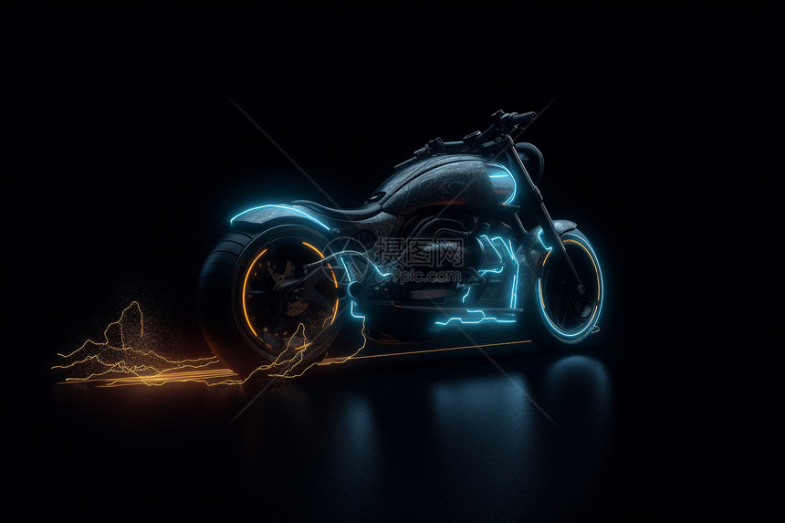 氢金属摩托车图片