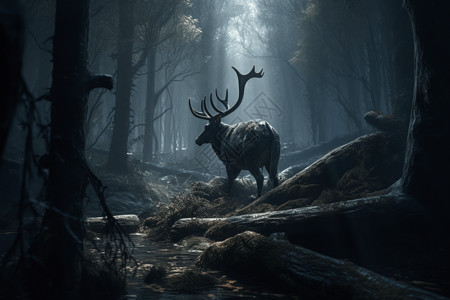 黑暗森林生物3D概念图图片