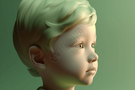 儿童的3D肖像背景图片