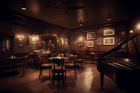 钢琴俱乐部有钢琴的俱乐部背景
