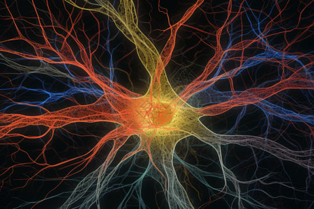 神经系统的示意图背景图片