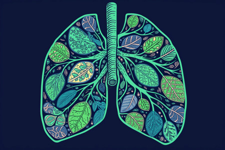 肺的创意横截面图片