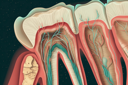 牙齿和牙龈的解剖图图片