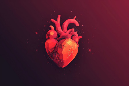 主动脉夹层模块化的心脏插画