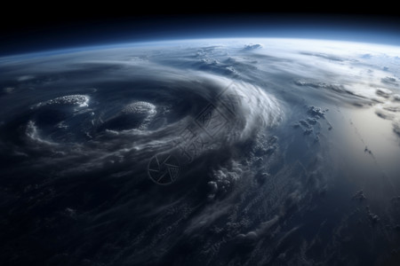 飓风下的海平面背景图片