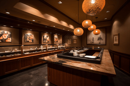 寿司店指引传统的寿司店背景
