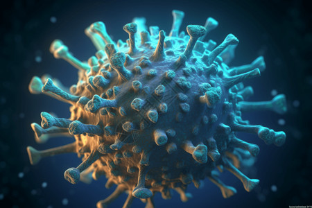 3D病毒细胞背景图片