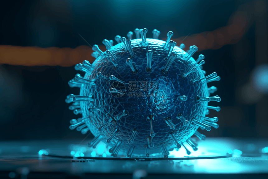 3D细胞病毒模型图片