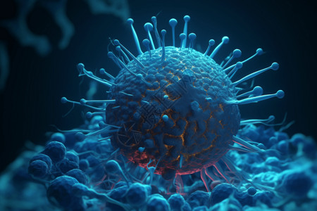 疾病的病毒细胞背景图片