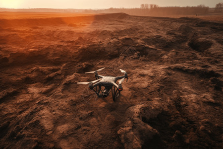 检查土壤的无人机图片