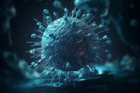 变异细胞病毒变异的模型插画