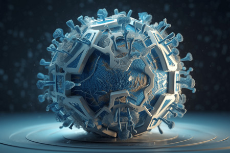 抽象的病毒模型图片