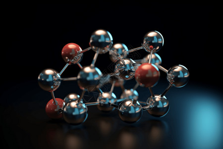 3D分子组成结构背景图片