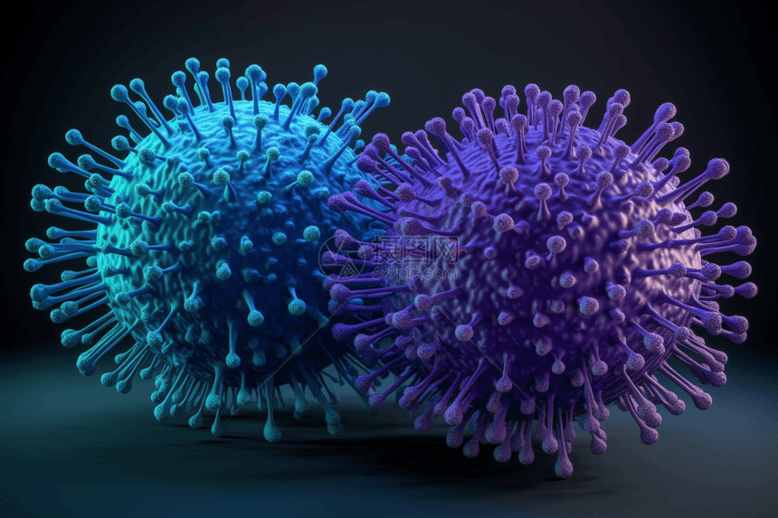 3D显微病毒细胞图片