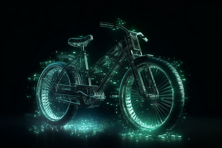 自行车轮胎未来炫酷的自行车代码设计图片