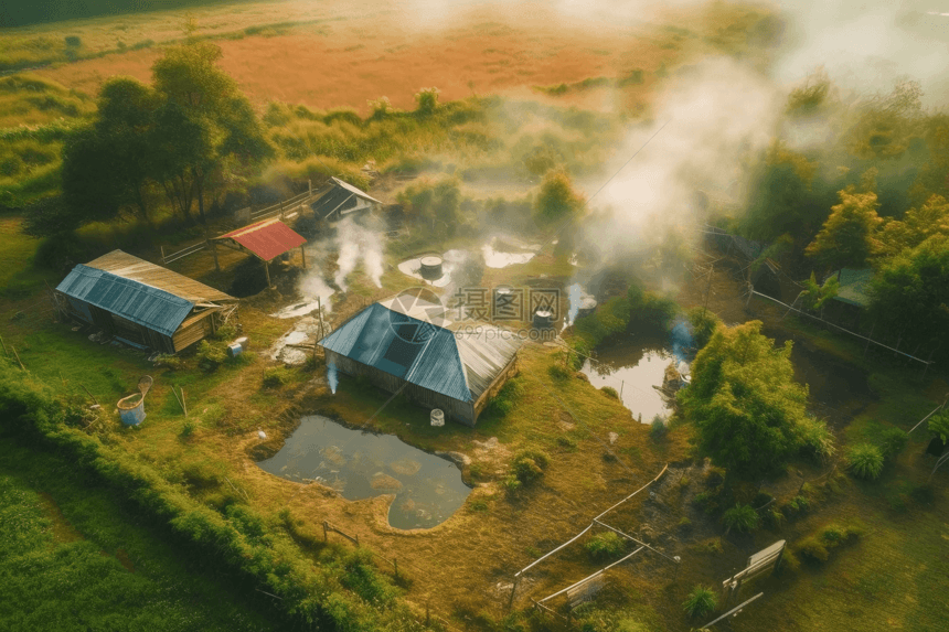 田地里的采矿勘探图片