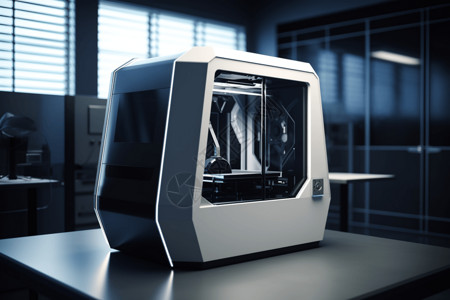 工厂里的3D打印机背景图片