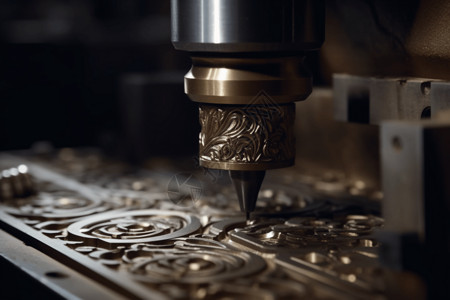 机械雕刻精美的金属雕刻背景