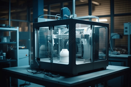 工作箱在工厂中工作的3D打印机设计图片