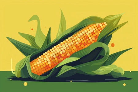 黄澄澄的玉米背景图片