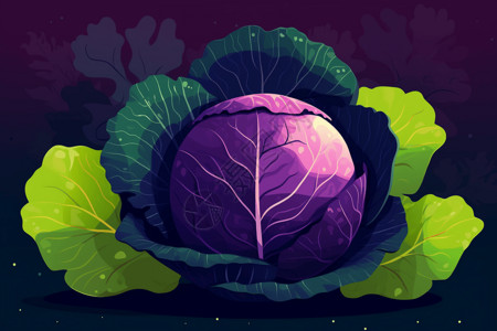 紫色的卷心菜背景图片