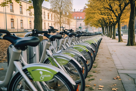 电动助力城市公共电动自行车图背景