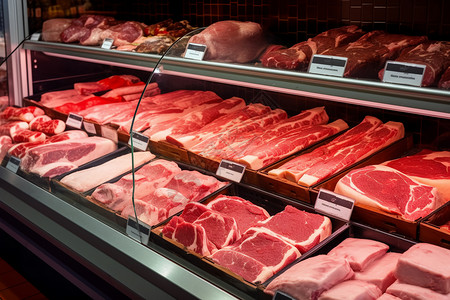 小型肉店的肉制品图片