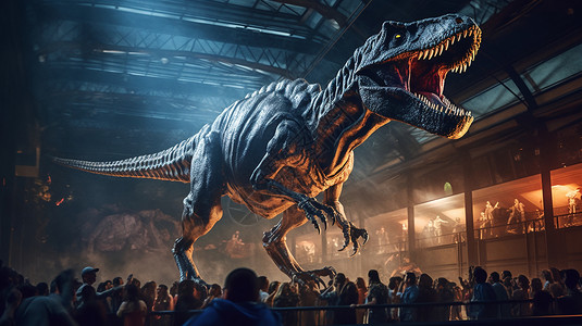 博物馆恐龙展背景图片