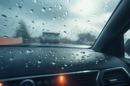 汽车内看到的雨图片