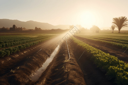 在运行的灌溉系统图片