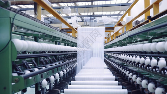 纺织厂工业生产车间实拍图片