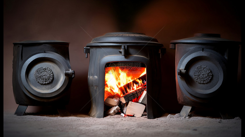 传统炉灶取暖设备图片