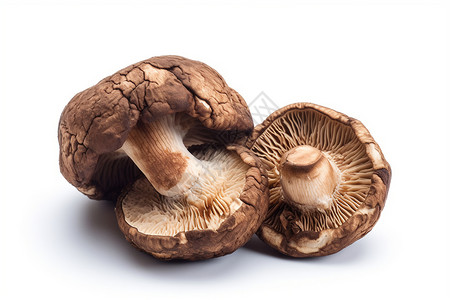 菌菇干香菇白色背景背景