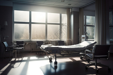设备齐全的医院病房背景图片