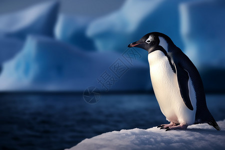 企鹅冰川南极的企鹅背景