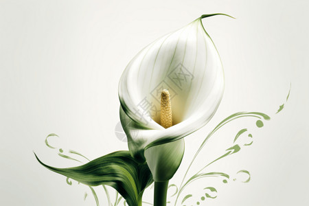 花朵图形图形线条的马蹄莲设计图片