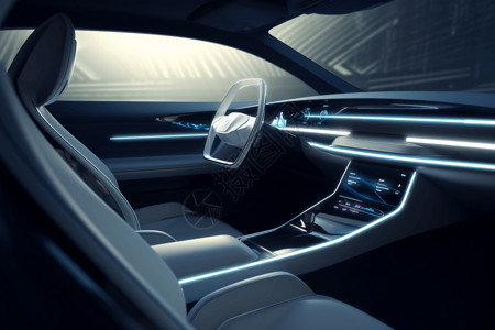 智能电工科技汽车内部展示设计图片