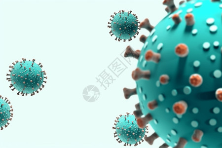 抽象病毒风险3d概念图背景图片