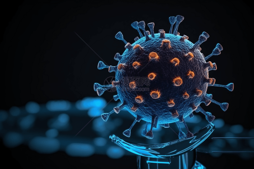 冠状病毒抽象概念图图片