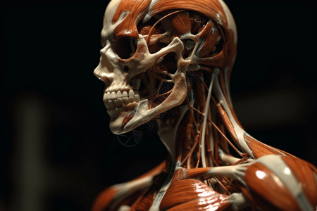 3D人体模型背景图片