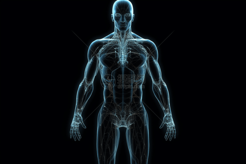 人体的子午线系统抽象概念图图片