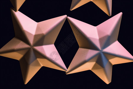 六角星形创意星形纹理3D概念图设计图片