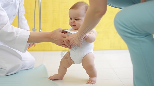 身体儿童儿科医生检查婴儿身体设计图片