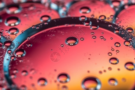 抽象油滴与气泡背景图片