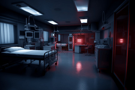抢救台急诊室的床位设备设计图片