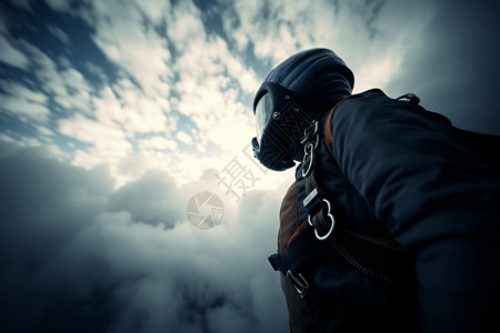 自由落体的跳伞运动员图图片